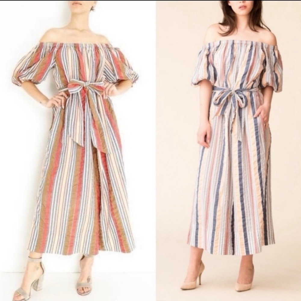 NWOT Ulla Johnson Elan Striped Seersucker Jumpsuit